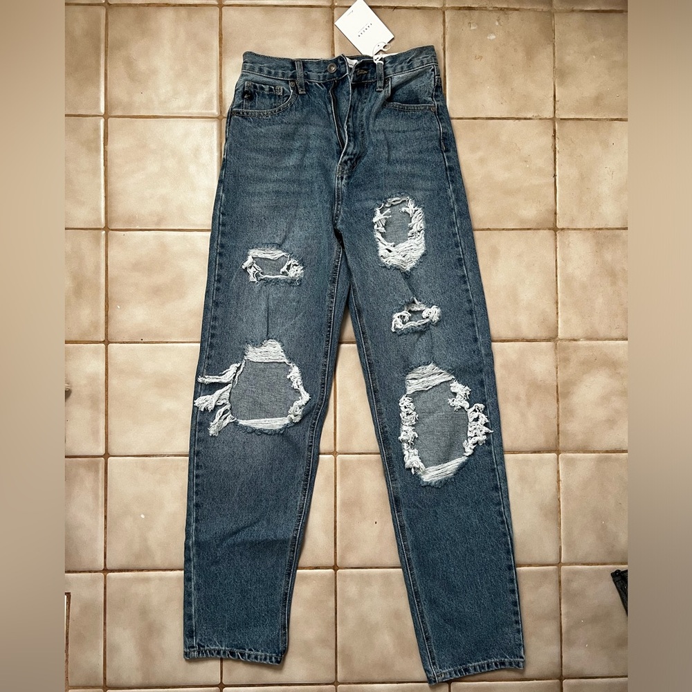 Kan Can distressed dad jeans size 25 NWT